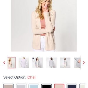 Barefoot Dreams Cream Cardigan Sweater Open Front